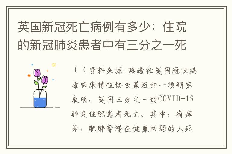 英国新冠死亡病例有多少：住院的新冠肺炎患者中有三分之一死亡