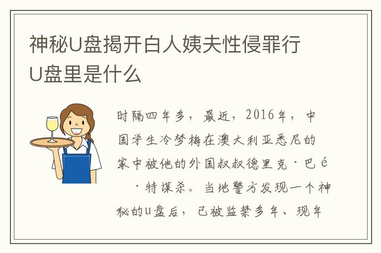 神秘U盘揭开白人姨夫性侵罪行 U盘里是什么