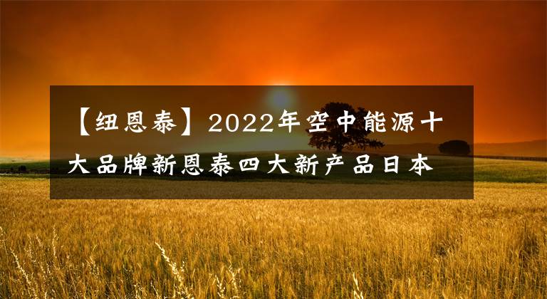 【纽恩泰】2022年空中能源十大品牌新恩泰四大新产品日本飞行员产业