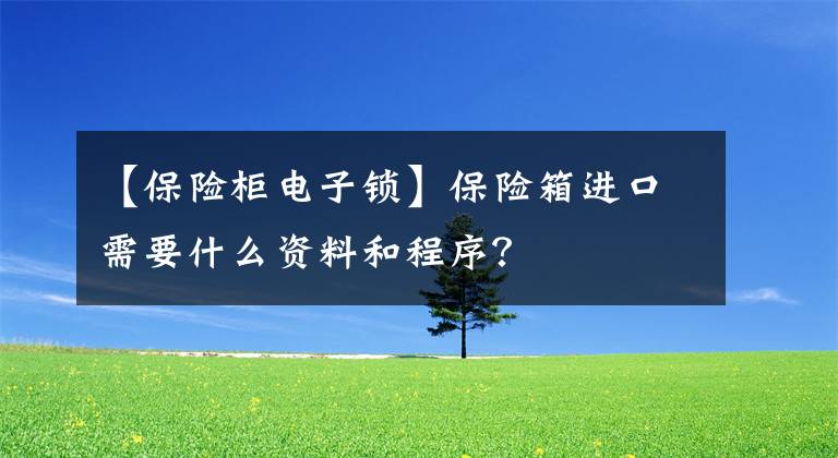 【保险柜电子锁】保险箱进口需要什么资料和程序？