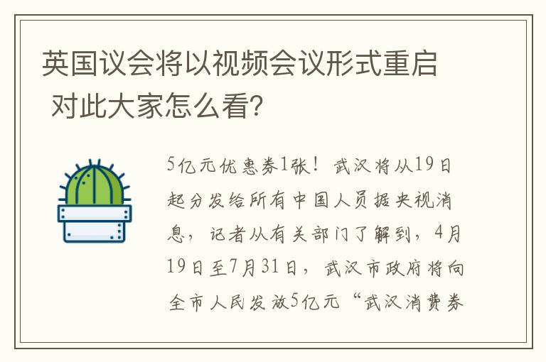 英国议会将以视频会议形式重启 对此大家怎么看？