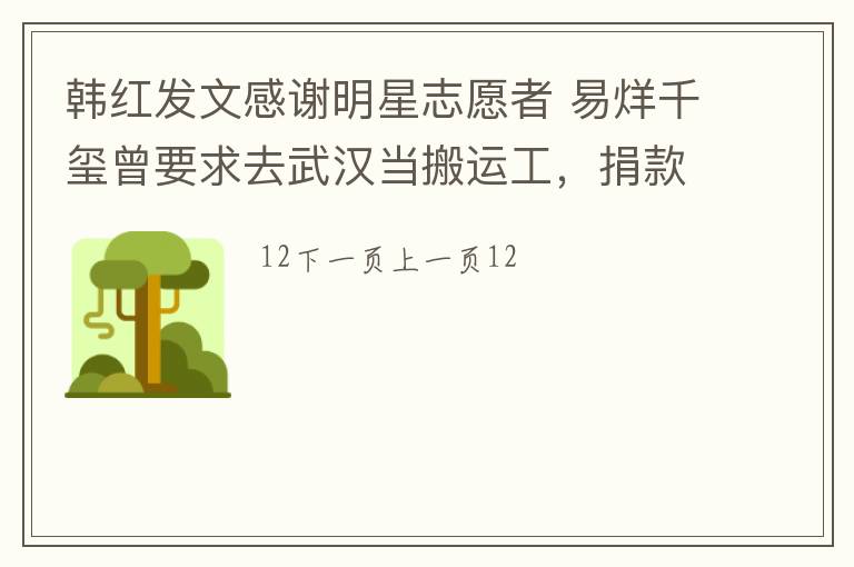 韩红发文感谢明星志愿者 易烊千玺曾要求去武汉当搬运工，捐款明星多达216位