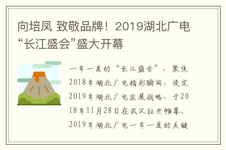 向培凤 致敬品牌！2019湖北广电“长江盛会”盛大开幕