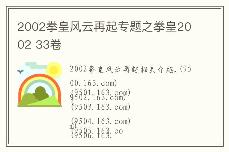 2002拳皇风云再起专题之拳皇2002 33卷