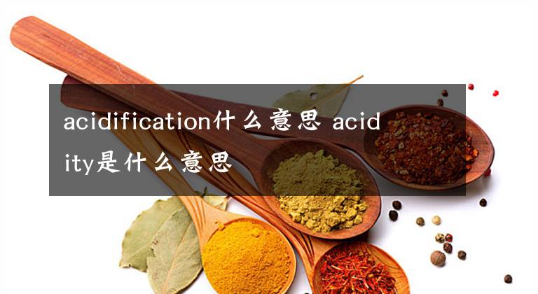 acidification什么意思 acidity是什么意思