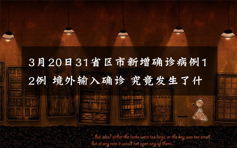 3月20日31省区市新增确诊病例12例 境外输入确诊 究竟发生了什么?