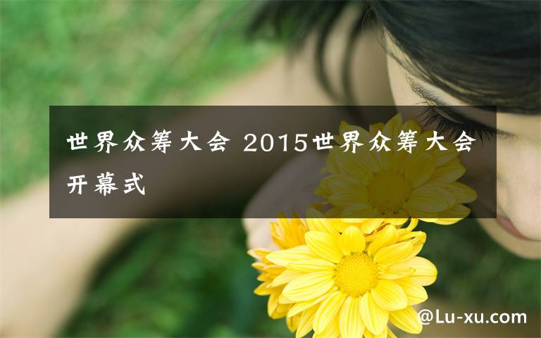 世界众筹大会 2015世界众筹大会开幕式