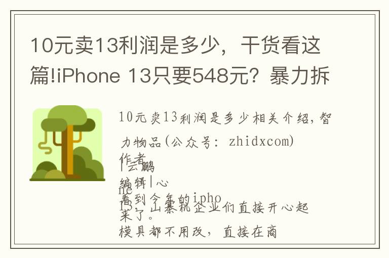 10元卖13利润是多少，干货看这篇!iPhone 13只要548元？暴力拆解山寨机，芯片竟是7年前的货