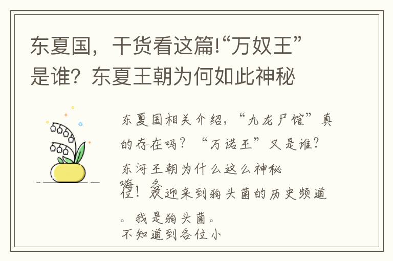 东夏国，干货看这篇!“万奴王”是谁？东夏王朝为何如此神秘