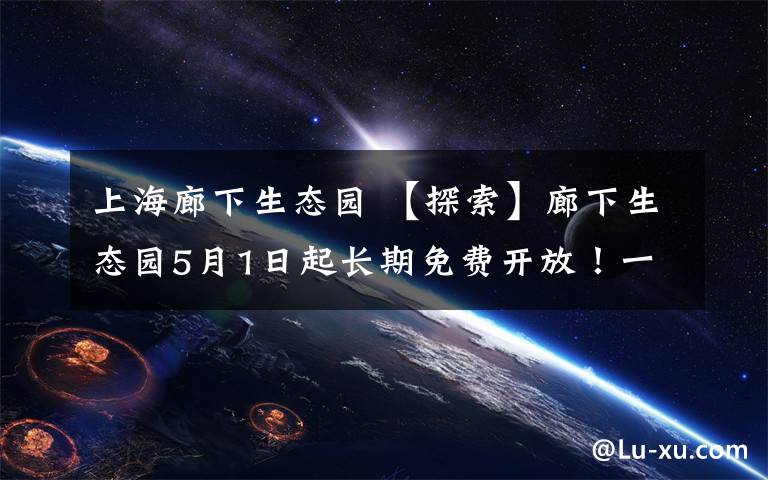 上海廊下生态园 【探索】廊下生态园5月1日起长期免费开放！一起来踏青吧