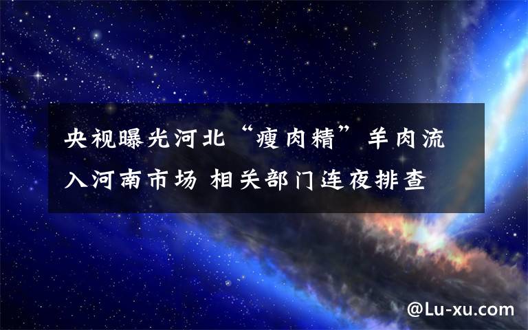 央视曝光河北“瘦肉精”羊肉流入河南市场 相关部门连夜排查 还原事发经过及背后真相！