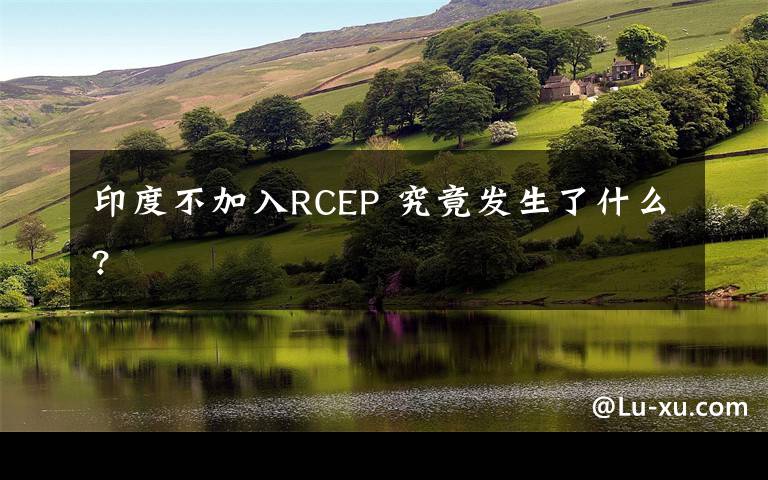 印度不加入RCEP 究竟发生了什么?