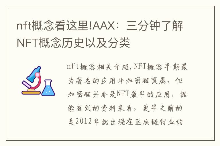 nft概念看这里!AAX：三分钟了解NFT概念历史以及分类