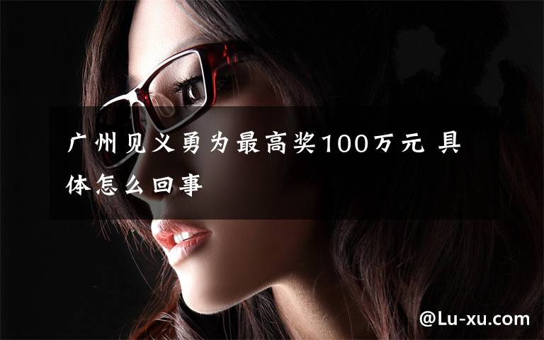 广州见义勇为最高奖100万元 具体怎么回事