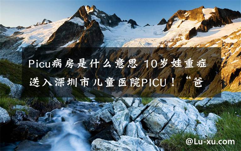 Picu病房是什么意思 10岁娃重症送入深圳市儿童医院PICU！“爸爸……我还是不治了吧！”