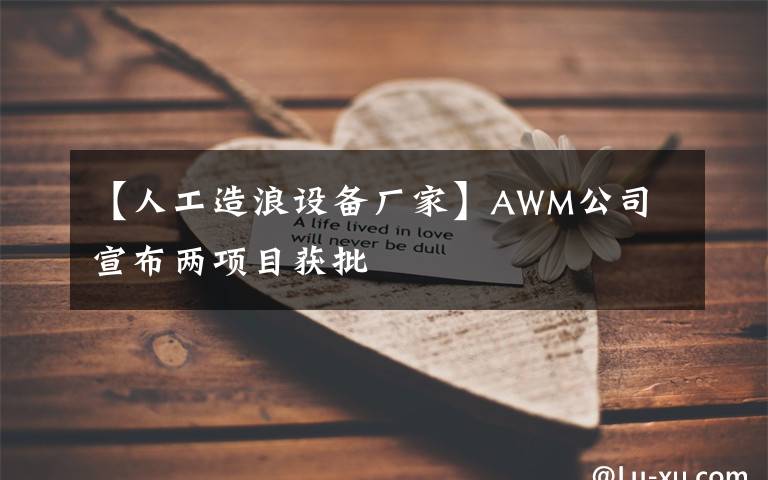 【人工造浪设备厂家】AWM公司 宣布两项目获批