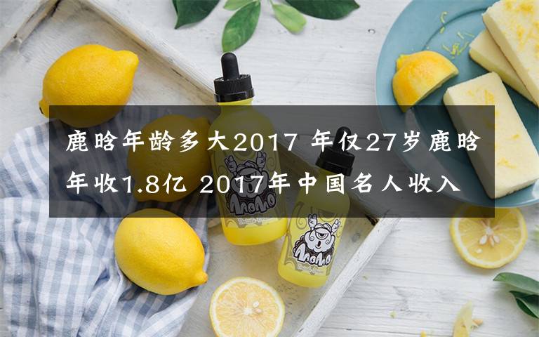 鹿晗年龄多大2017 年仅27岁鹿晗年收1.8亿 2017年中国名人收入榜单第二