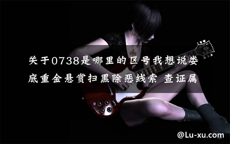 关于0738是哪里的区号我想说娄底重金悬赏扫黑除恶线索 查证属实最高奖励5万元