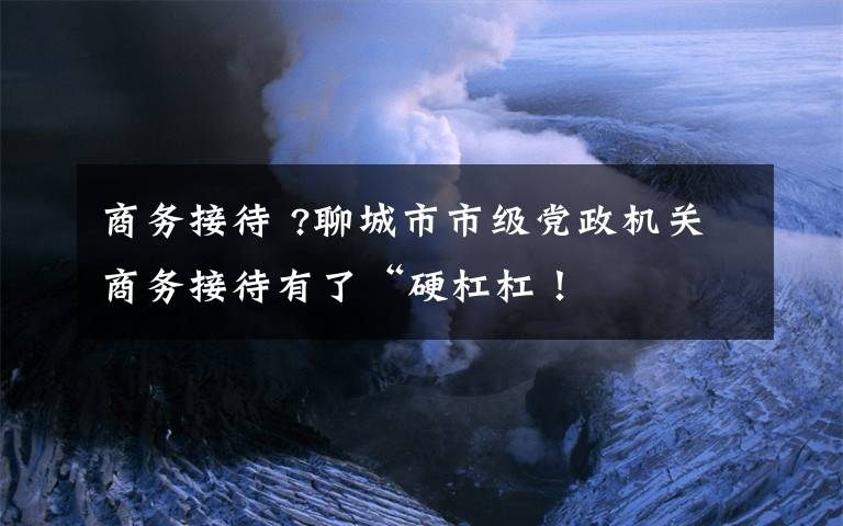 商务接待 ?聊城市市级党政机关商务接待有了“硬杠杠！