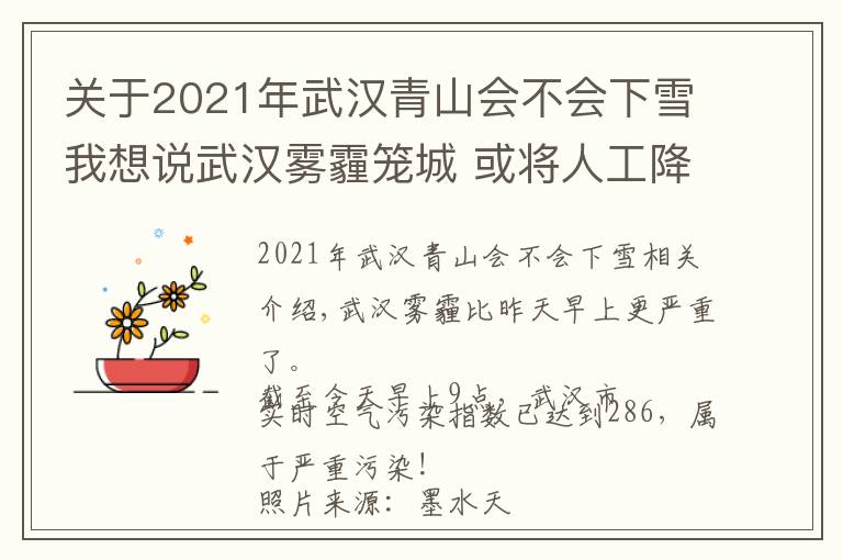 关于2021年武汉青山会不会下雪我想说武汉雾霾笼城 或将人工降雨清霾 未来最低温可能破零下…