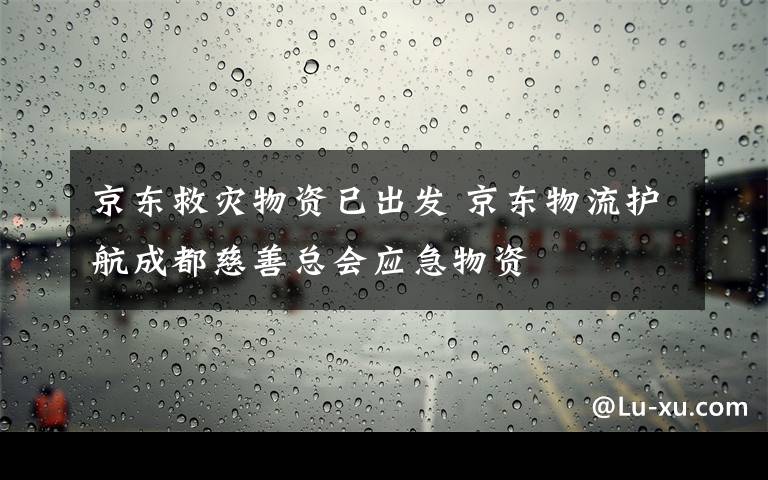 京东救灾物资已出发 京东物流护航成都慈善总会应急物资