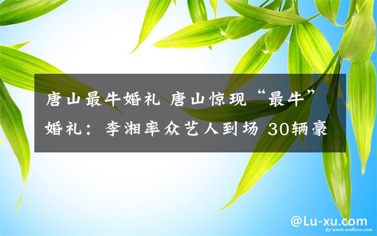 唐山最牛婚礼 唐山惊现“最牛”婚礼：李湘率众艺人到场 30辆豪车开道