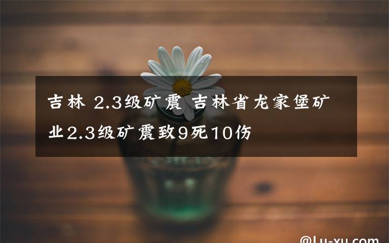 吉林 2.3级矿震 吉林省龙家堡矿业2.3级矿震致9死10伤