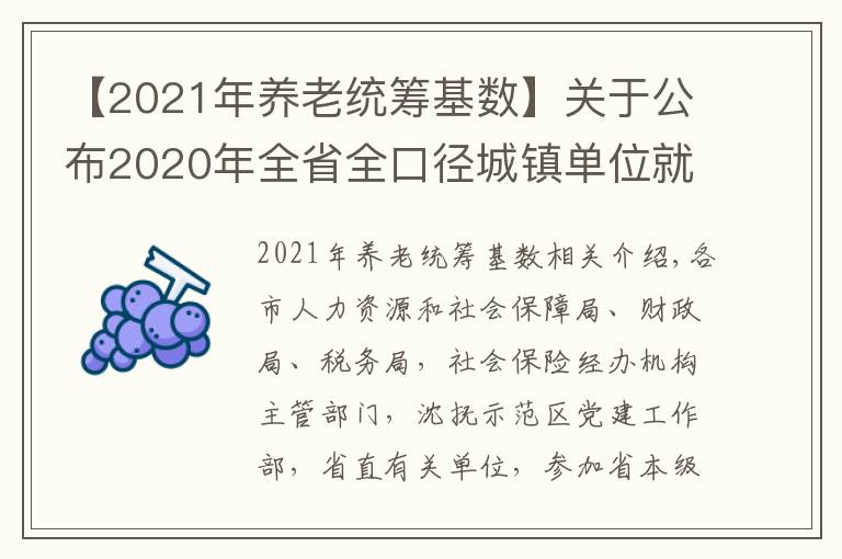 【2021年养老统筹基数】关于公布2020年全省全口径城镇单位就业人员平均工资和2021年基本养老金计发基数等有关问题的通知