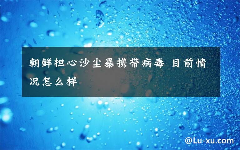 朝鲜担心沙尘暴携带病毒 目前情况怎么样