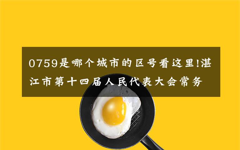 0759是哪个城市的区号看这里!湛江市第十四届人民代表大会常务委员会公告