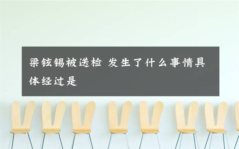 梁铉锡被送检 发生了什么事情具体经过是