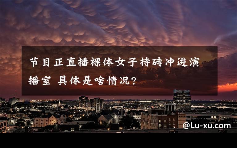 节目正直播裸体女子持砖冲进演播室 具体是啥情况?