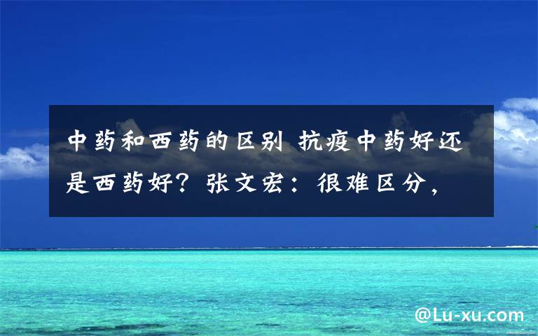 中药和西药的区别 抗疫中药好还是西药好？张文宏：很难区分，无论中药西药都不能乱用