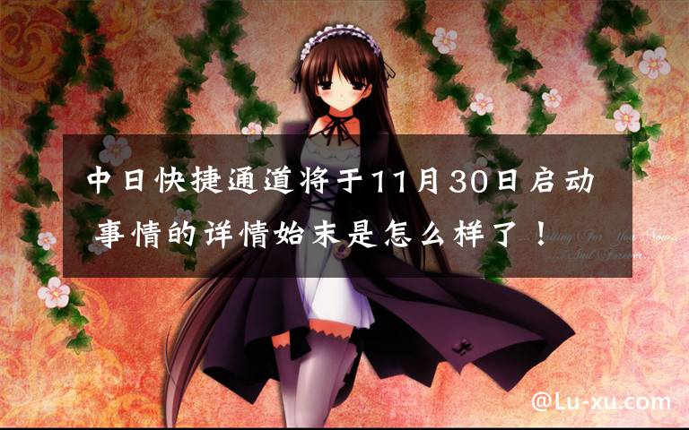 中日快捷通道将于11月30日启动 事情的详情始末是怎么样了！