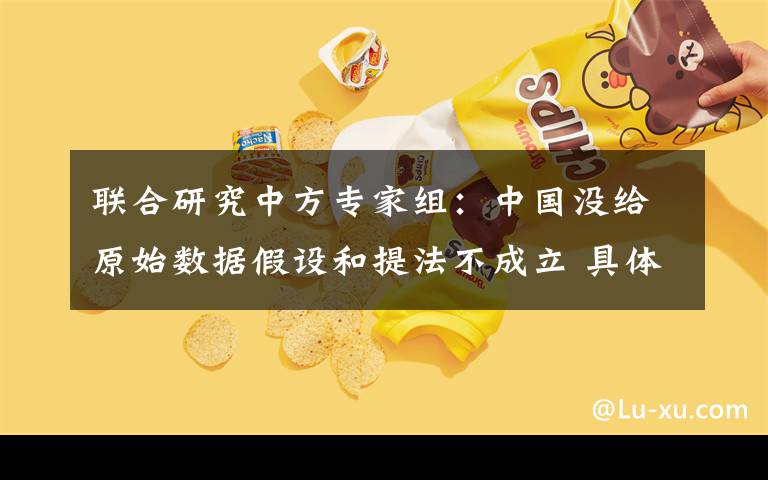 联合研究中方专家组：中国没给原始数据假设和提法不成立 具体是啥情况?