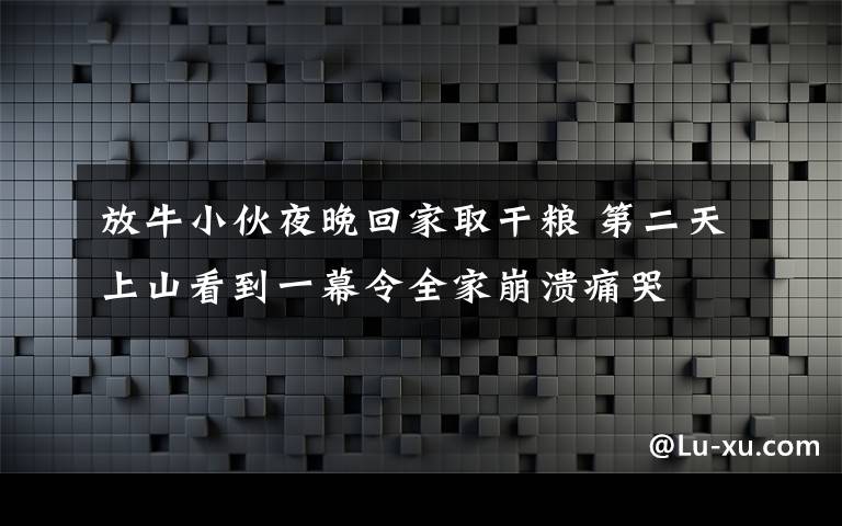 放牛小伙夜晚回家取干粮 第二天上山看到一幕令全家崩溃痛哭