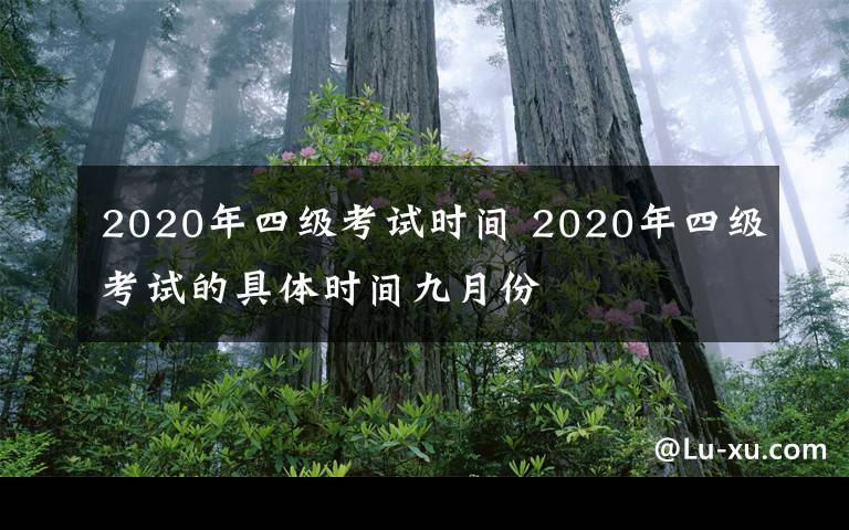 2020年四级考试时间 2020年四级考试的具体时间九月份