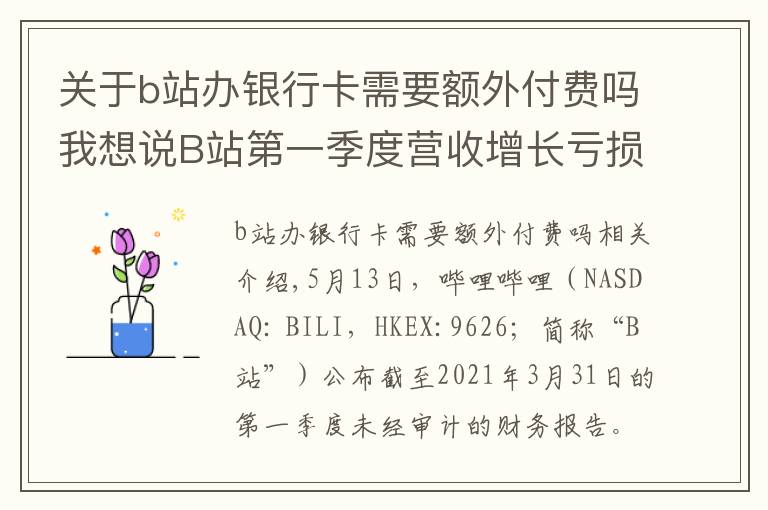 关于b站办银行卡需要额外付费吗我想说B站第一季度营收增长亏损扩大，付费用户破2000万