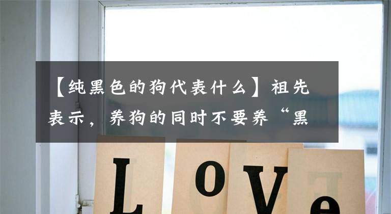 【纯黑色的狗代表什么】祖先表示，养狗的同时不要养“黑狗”，原因是这样的。文章配图