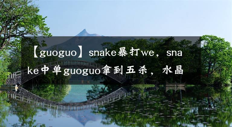 【guoguo】snake暴打we，snake中单guoguo拿到五杀，水晶哥vn三连胜