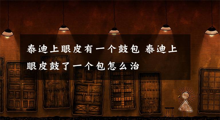 泰迪上眼皮有一个鼓包 泰迪上眼皮鼓了一个包怎么治