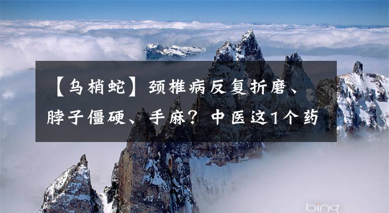 【乌梢蛇】颈椎病反复折磨、脖子僵硬、手麻？中医这1个药方，至今3年未犯