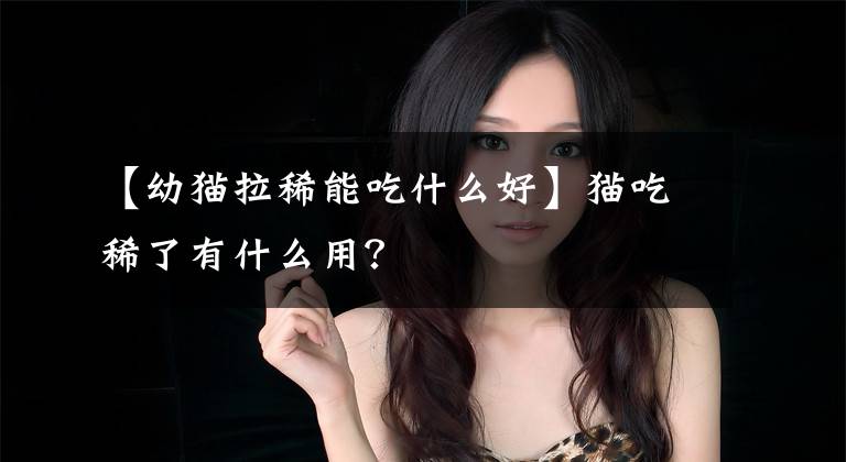 【幼猫拉稀能吃什么好】猫吃稀了有什么用？文章配图