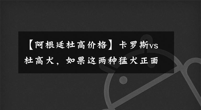 【阿根廷杜高价格】卡罗斯vs杜高犬，如果这两种猛犬正面硬肛，谁会笑到最后？