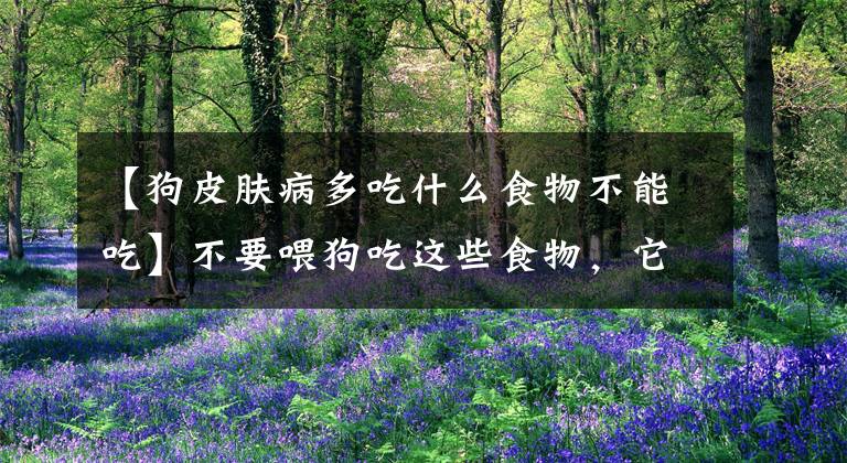 【狗皮肤病多吃什么食物不能吃】不要喂狗吃这些食物，它有害健康。你在喂吗？文章配图
