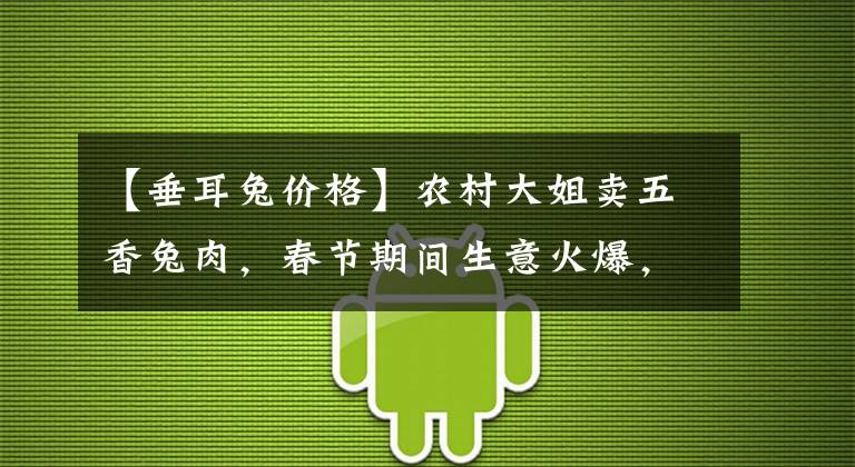 【垂耳兔价格】农村大姐卖五香兔肉，春节期间生意火爆，自家人一般不吃