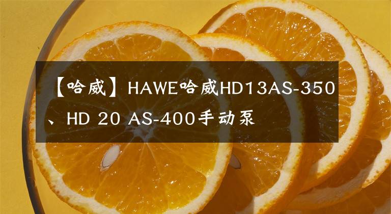 【哈威】HAWE哈威HD13AS-350、HD 20 AS-400手动泵