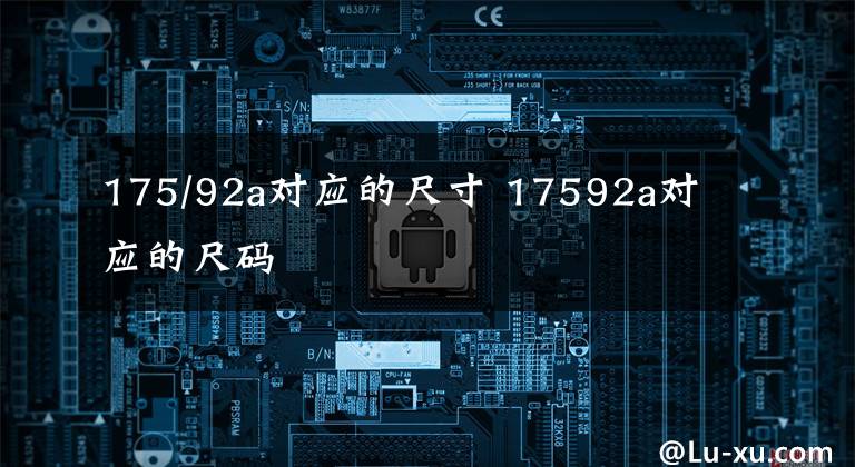 175/92a对应的尺寸 17592a对应的尺码文章配图