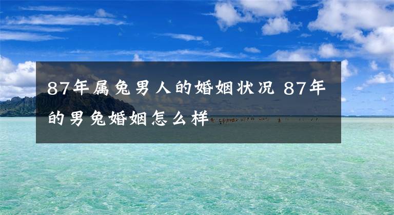 87年属兔男人的婚姻状况 87年的男兔婚姻怎么样