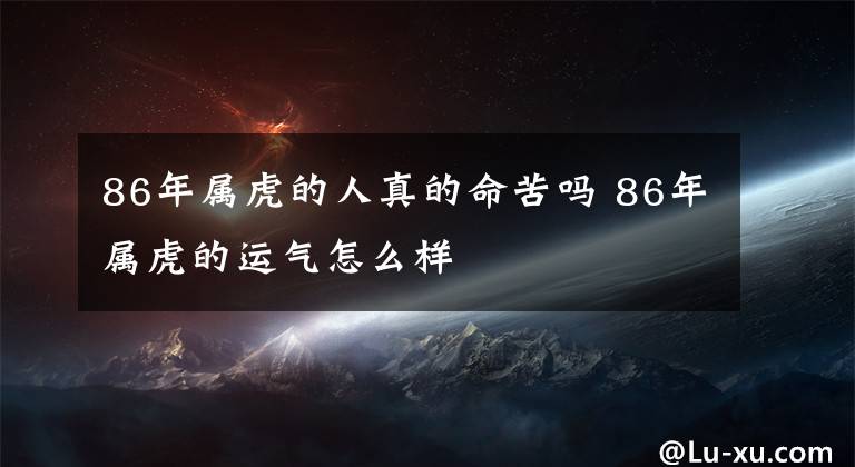 86年属虎的人真的命苦吗 86年属虎的运气怎么样